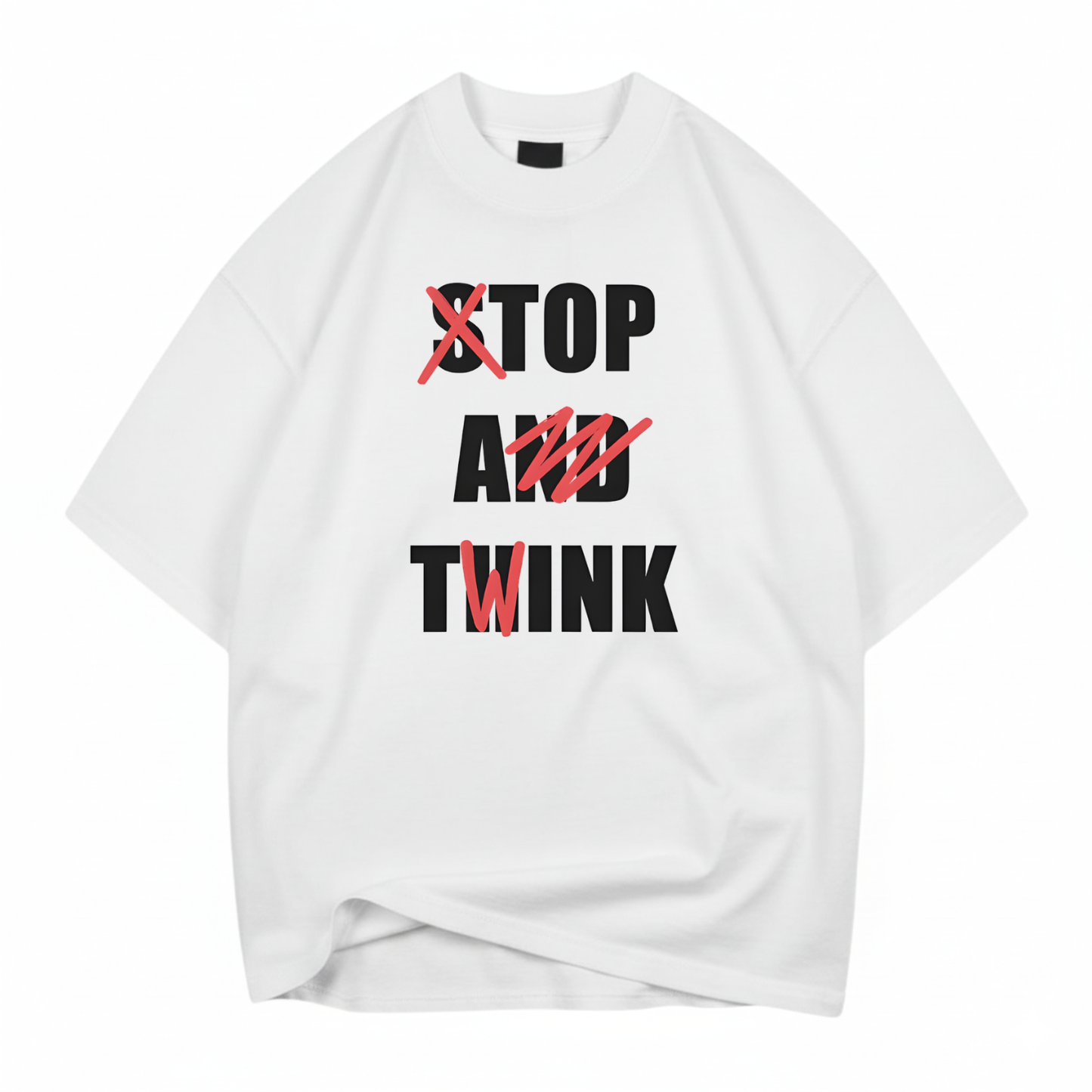 FUNNY SHIRT " STOP AND THINK T- SHIRT (FRONT PRINT)