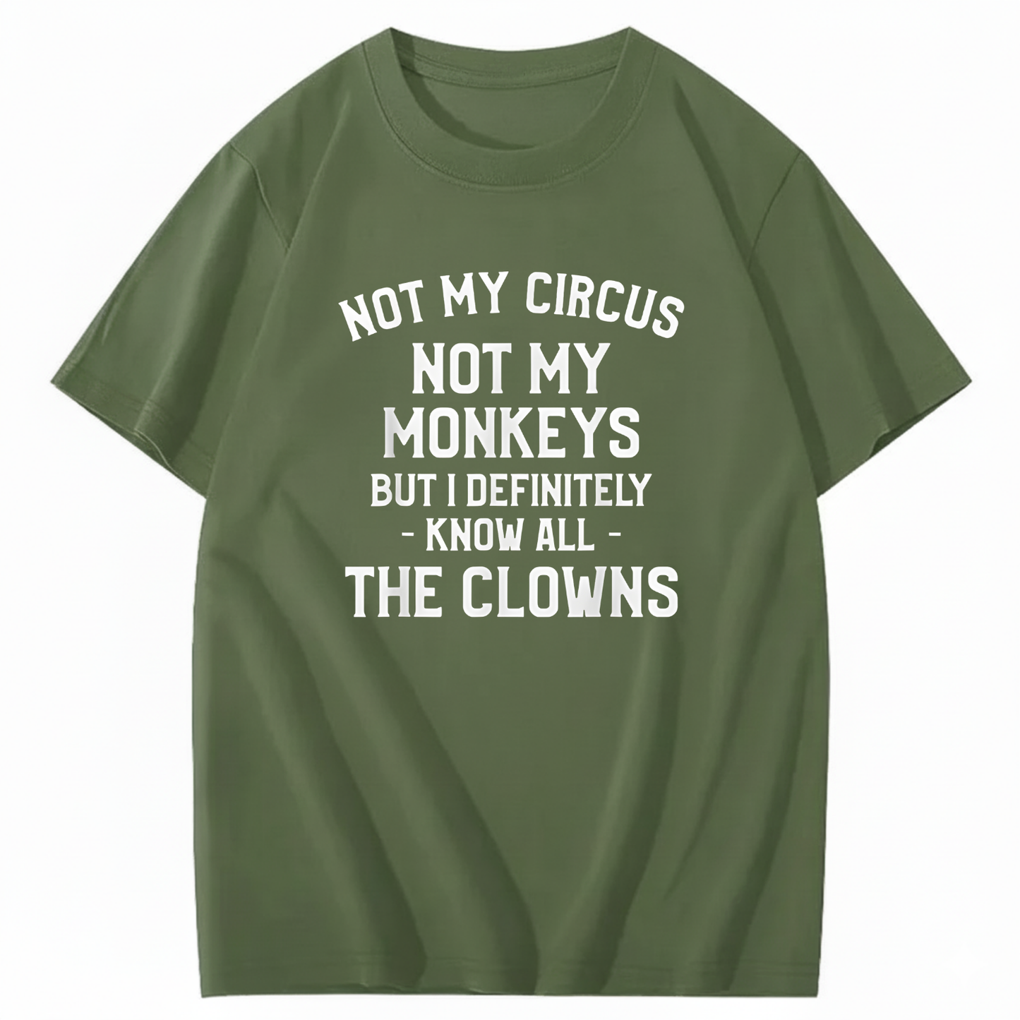 Not My Circus Not My Monkeys But I Definitely Know Nanny T-Shirt (Front Print)