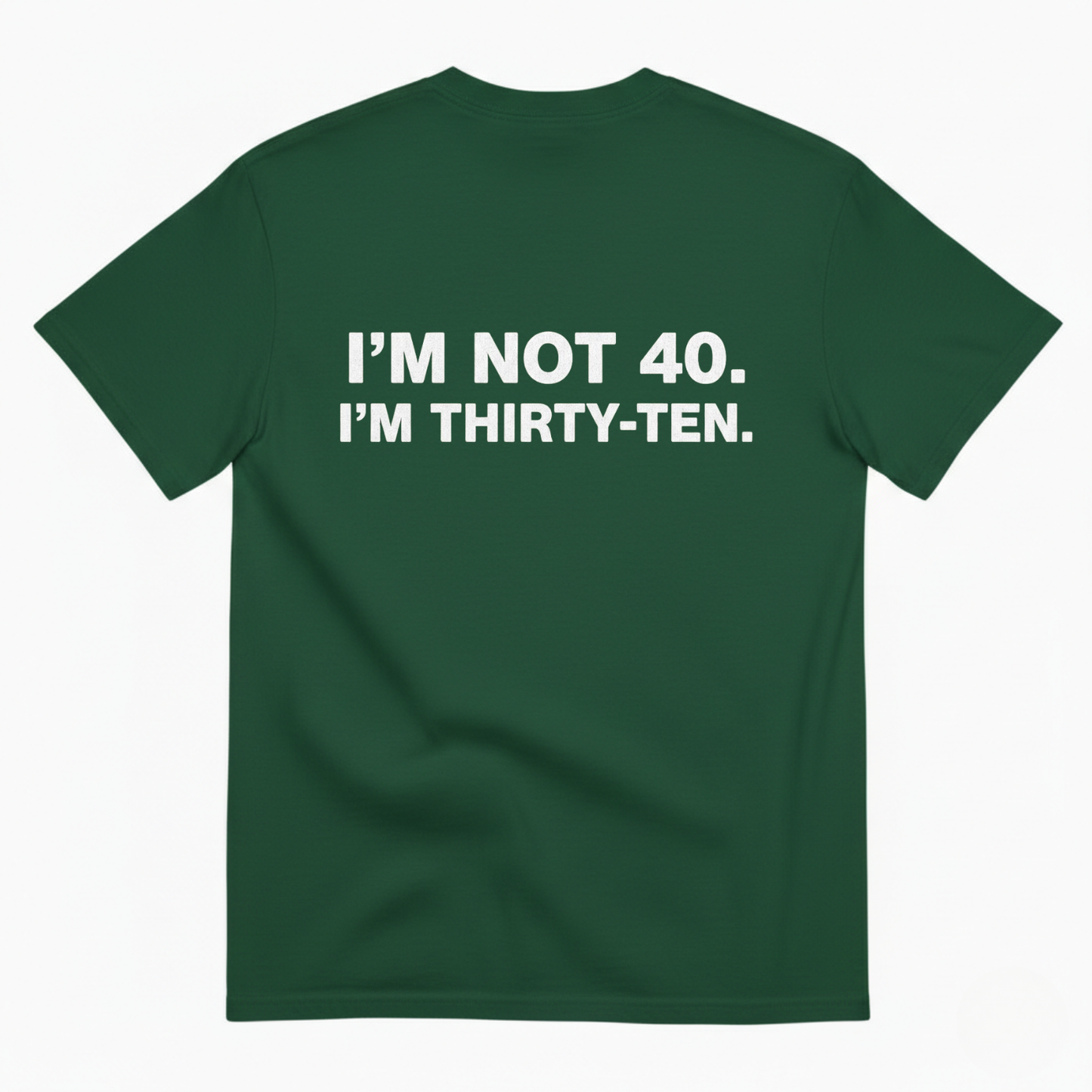I' NOT 40, I'M THIRTY - TEN T- SHIRT (BACK PRINT)