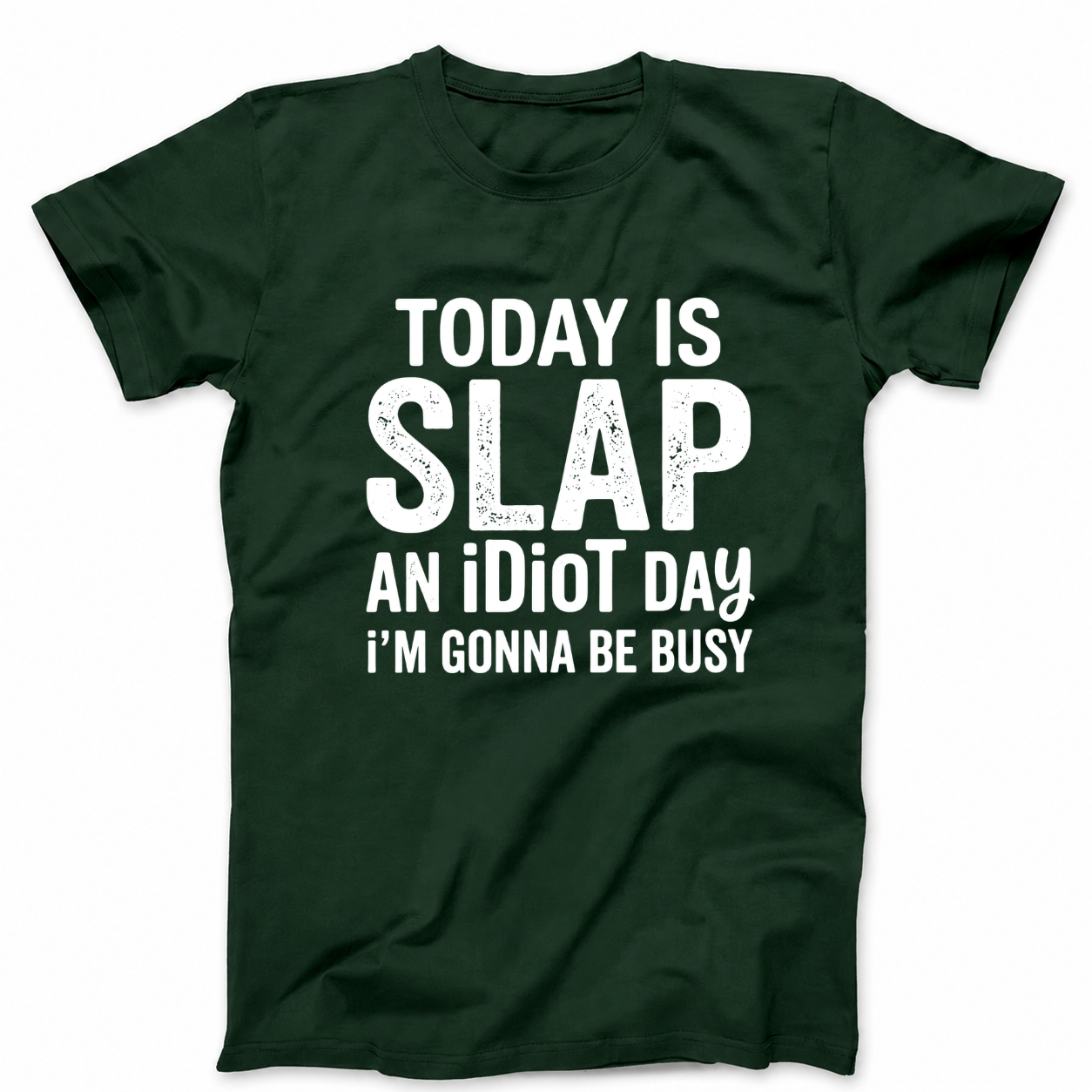 TODAY IS SLAP AN IDIOT DAY I'M GONNA BE BUSY T - SHIRT (FRONT PRINT)