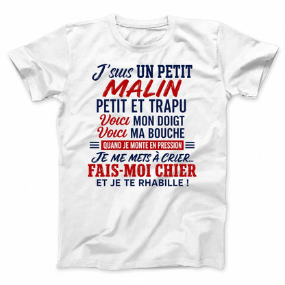 J’SUIS UN PETIT MALIN T-SHIRT (FRONT PRINT)