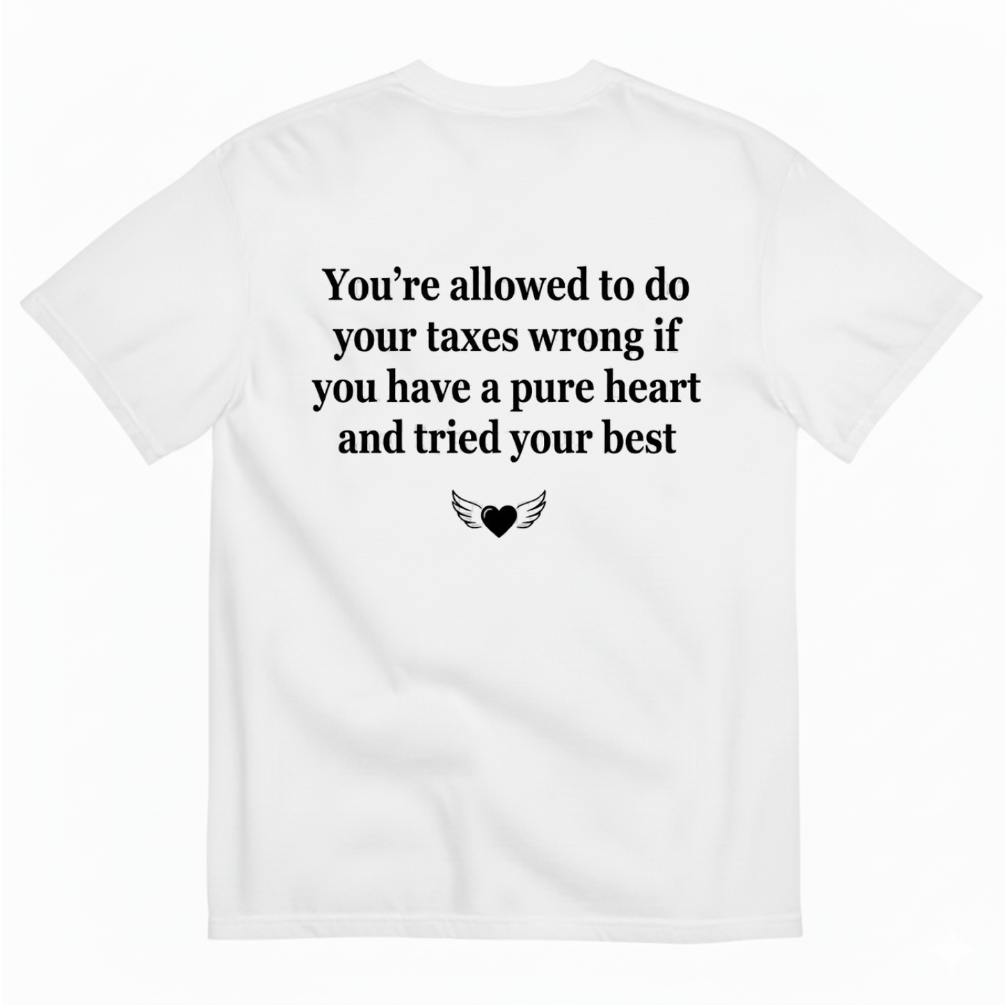 YOU’RE ALLOWED TO DO YOUR TAXES WRONG... T - SHIRT (BACK PRINT)