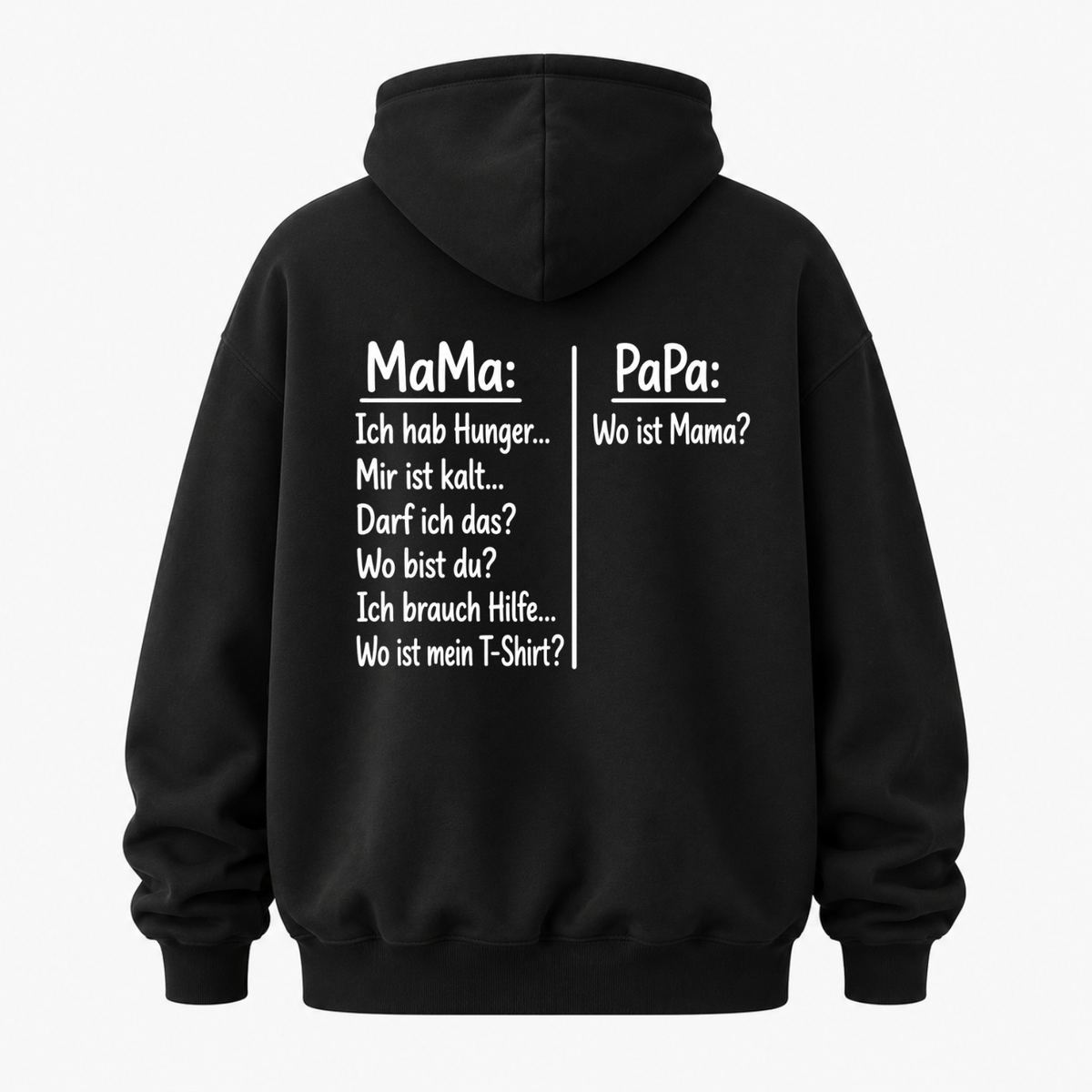 MAMA PAPA HOODIE (BACK PRINT)
