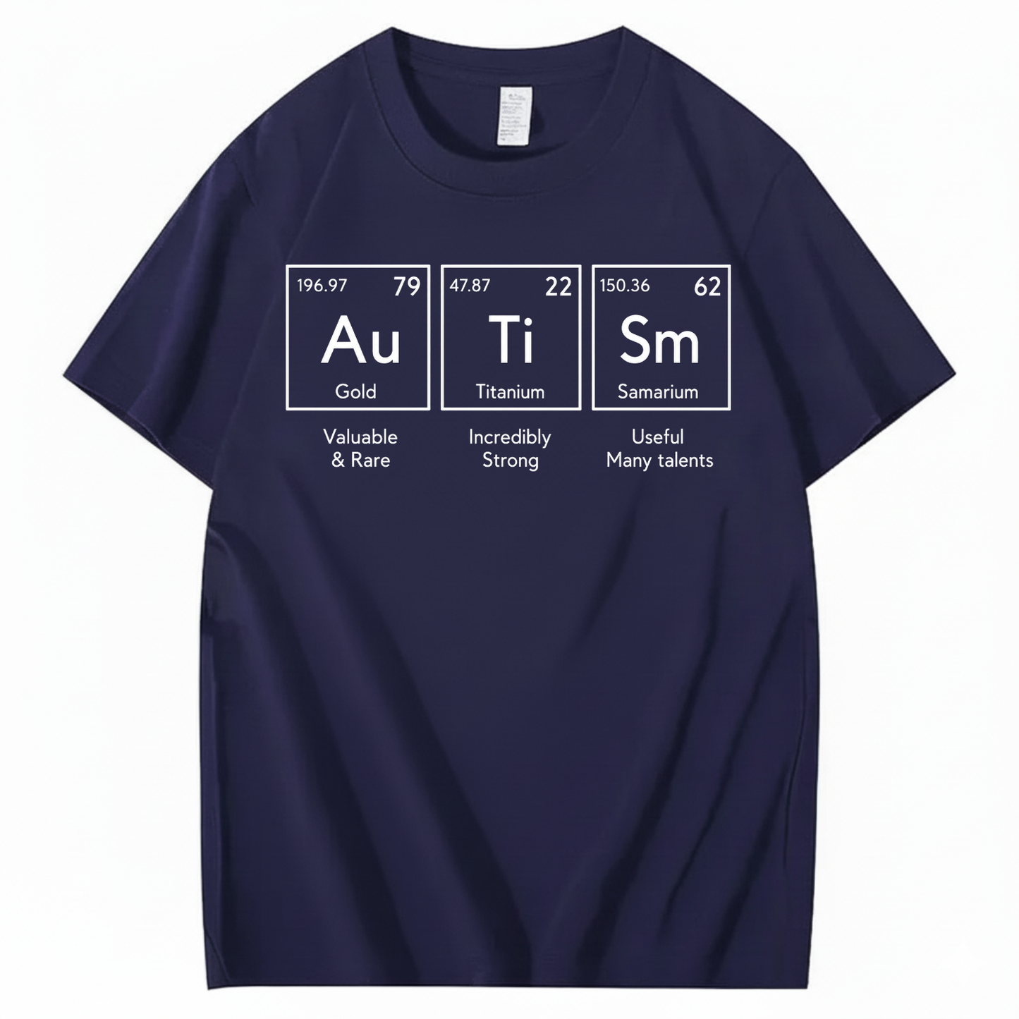 AUTISM PERIODIC TABLE T-SHIRT (FRONT PRINT)