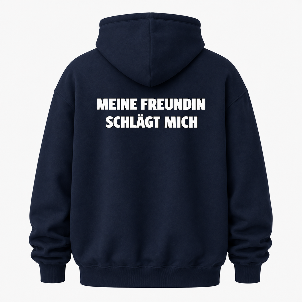 MEINE FREUNDIN SCHLÄGT MICH HOODIE (BACK PRINT)