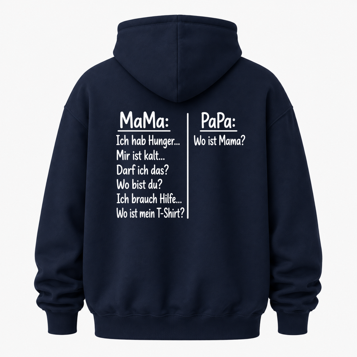 MAMA PAPA HOODIE (BACK PRINT)