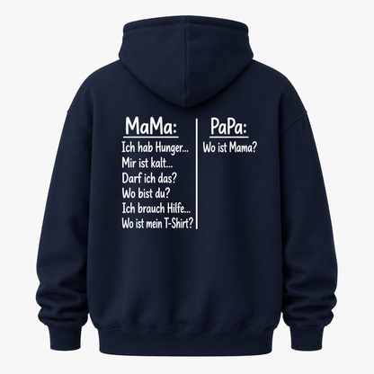 MAMA PAPA HOODIE (BACK PRINT)