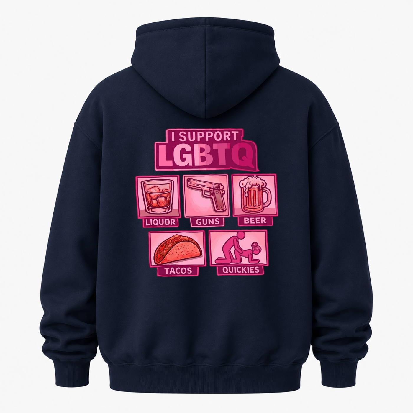 I SUPPORT LGBTQ HOODIE (BACK PRINT)