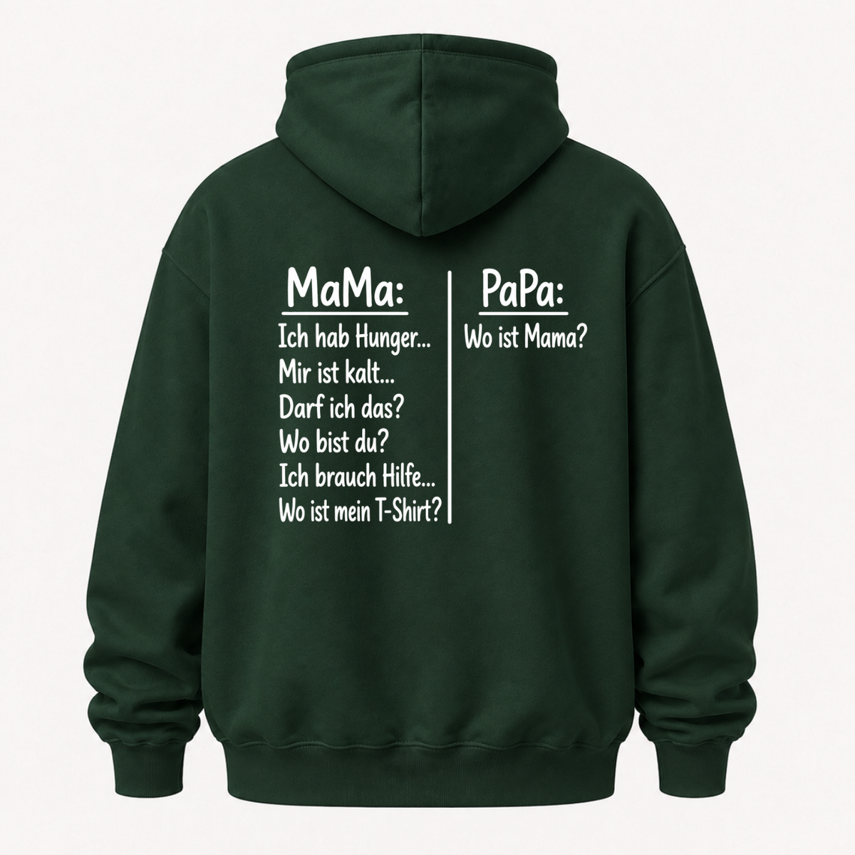 MAMA PAPA HOODIE (BACK PRINT)