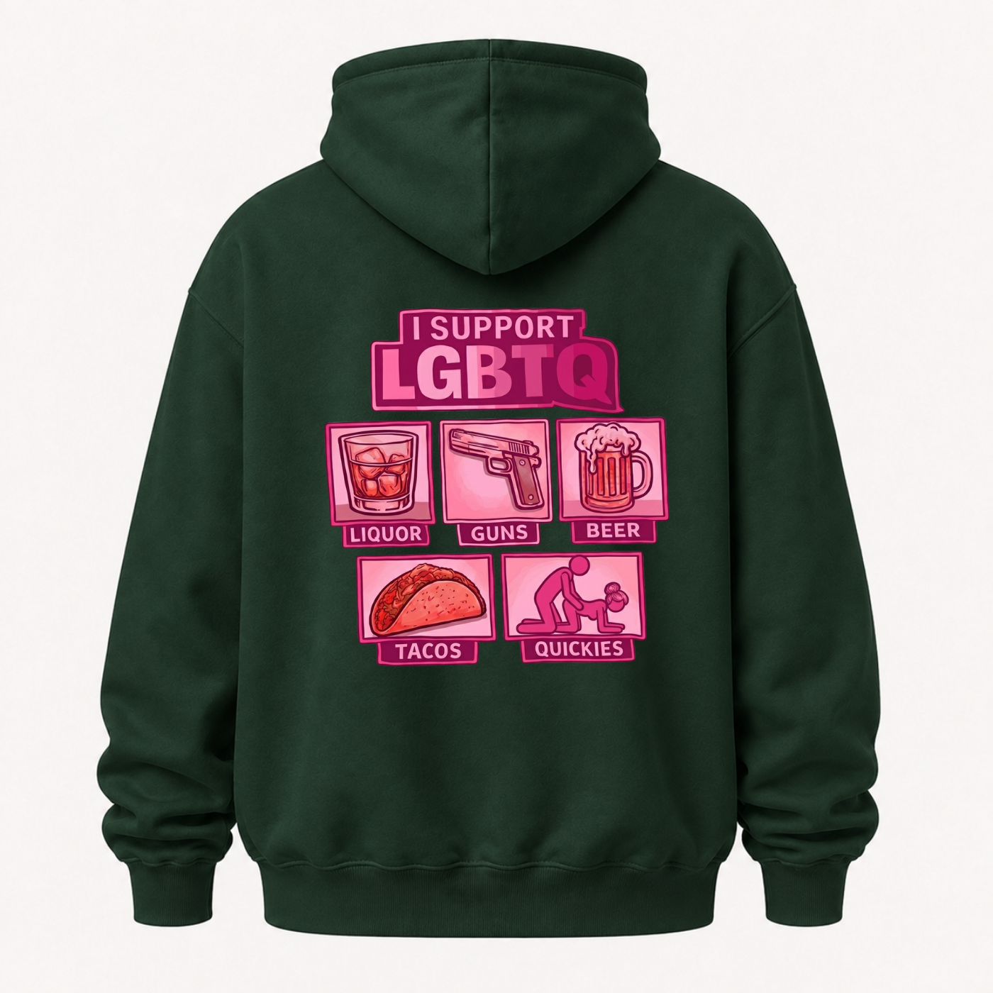 I SUPPORT LGBTQ HOODIE (BACK PRINT)