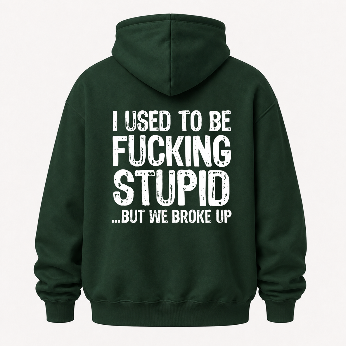I USED TO BE FUCKING STUPID HOODIE (BACK PRINT)