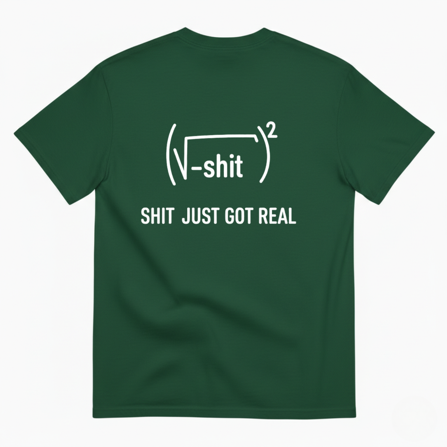 SHIT JUST GOT REAL T - SHIRT (BACK PRINT)
