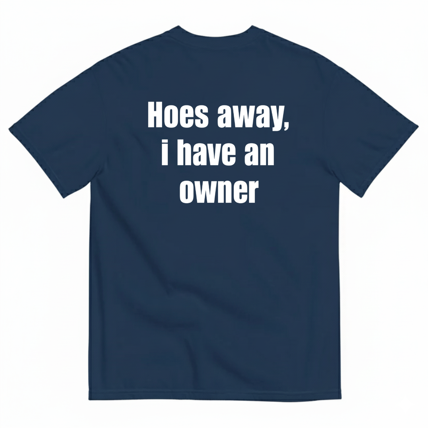 HOES AWAY I HAVE AN OWNER T-SHIRT (BACK PRINT)