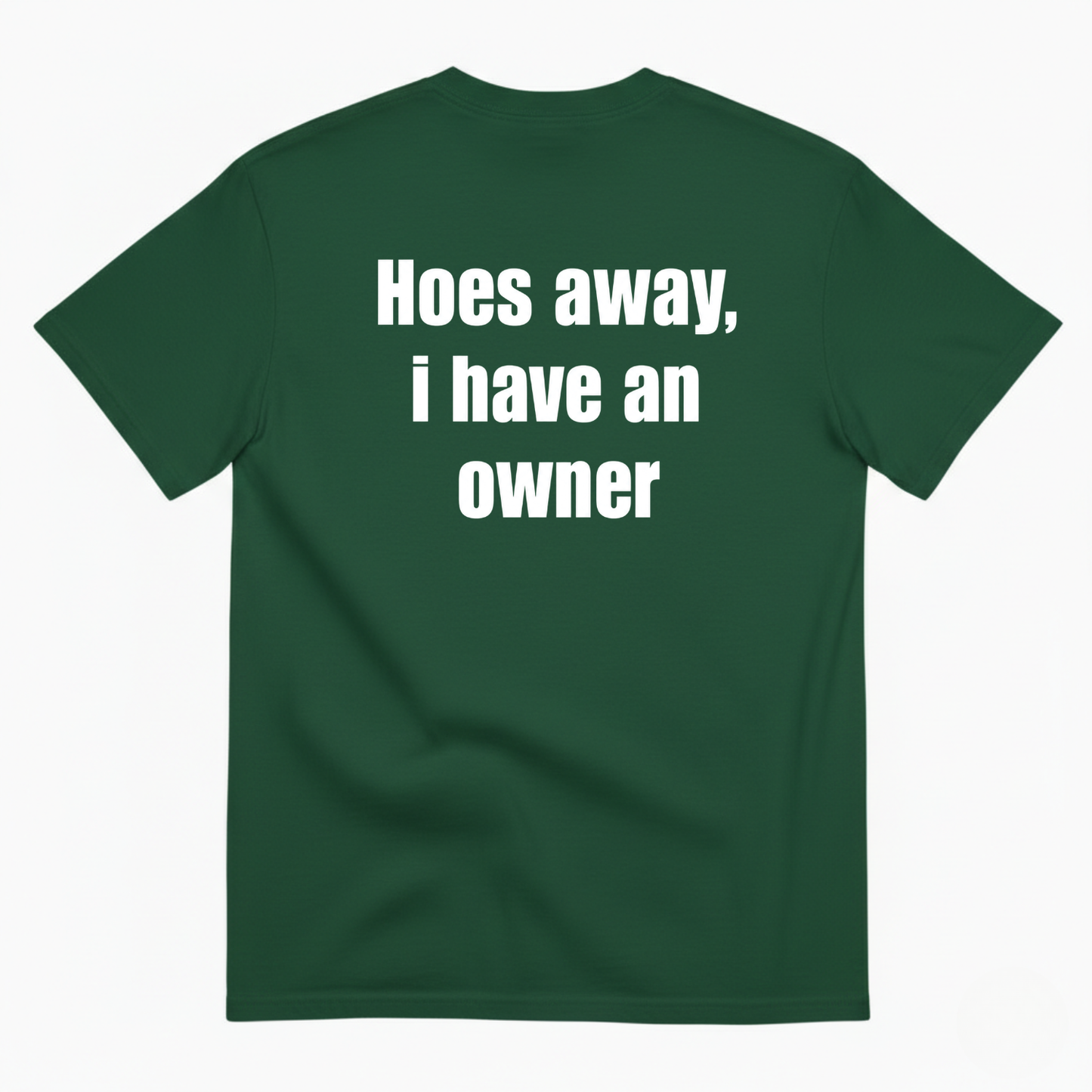 HOES AWAY I HAVE AN OWNER T-SHIRT (BACK PRINT)
