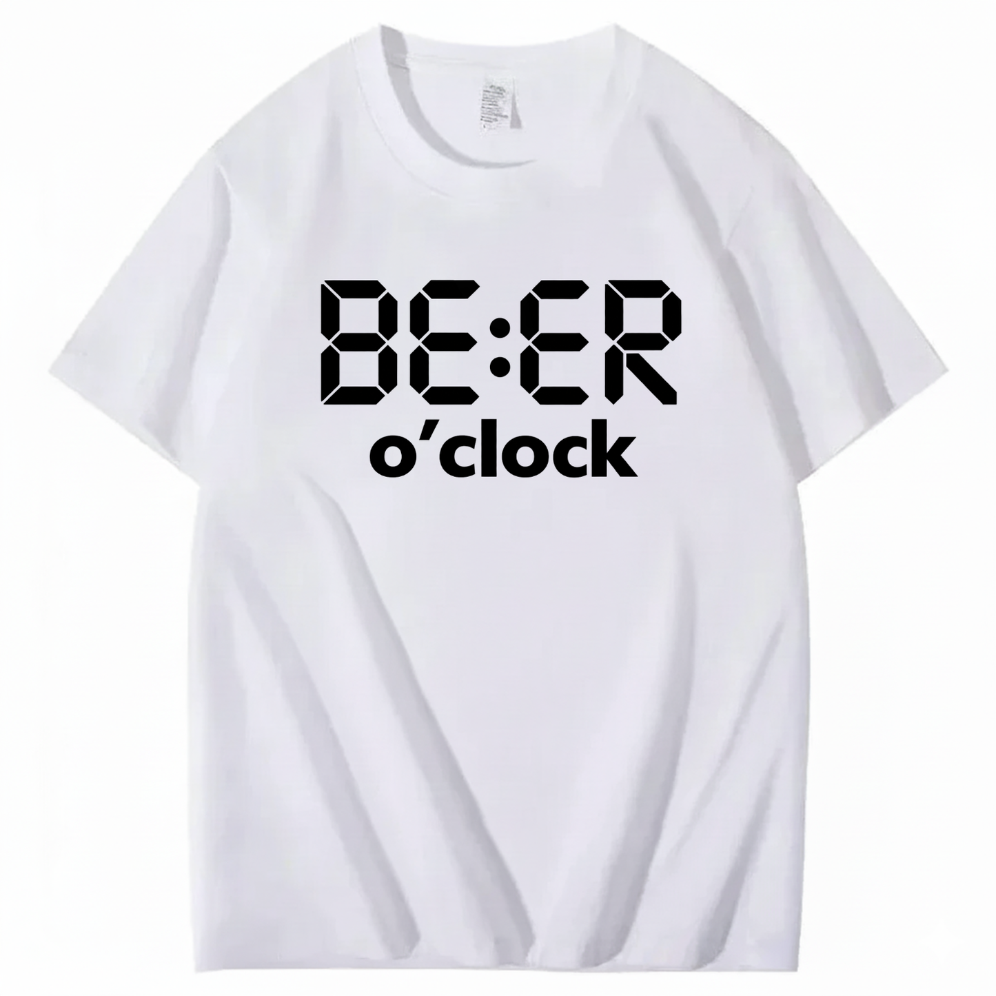 BEER O’CLOCK T-SHIRT (FRONT PRINT)