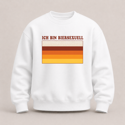 ICH BIN BIERSEXUELL SWEATSHIRT (FRONTPRINT)