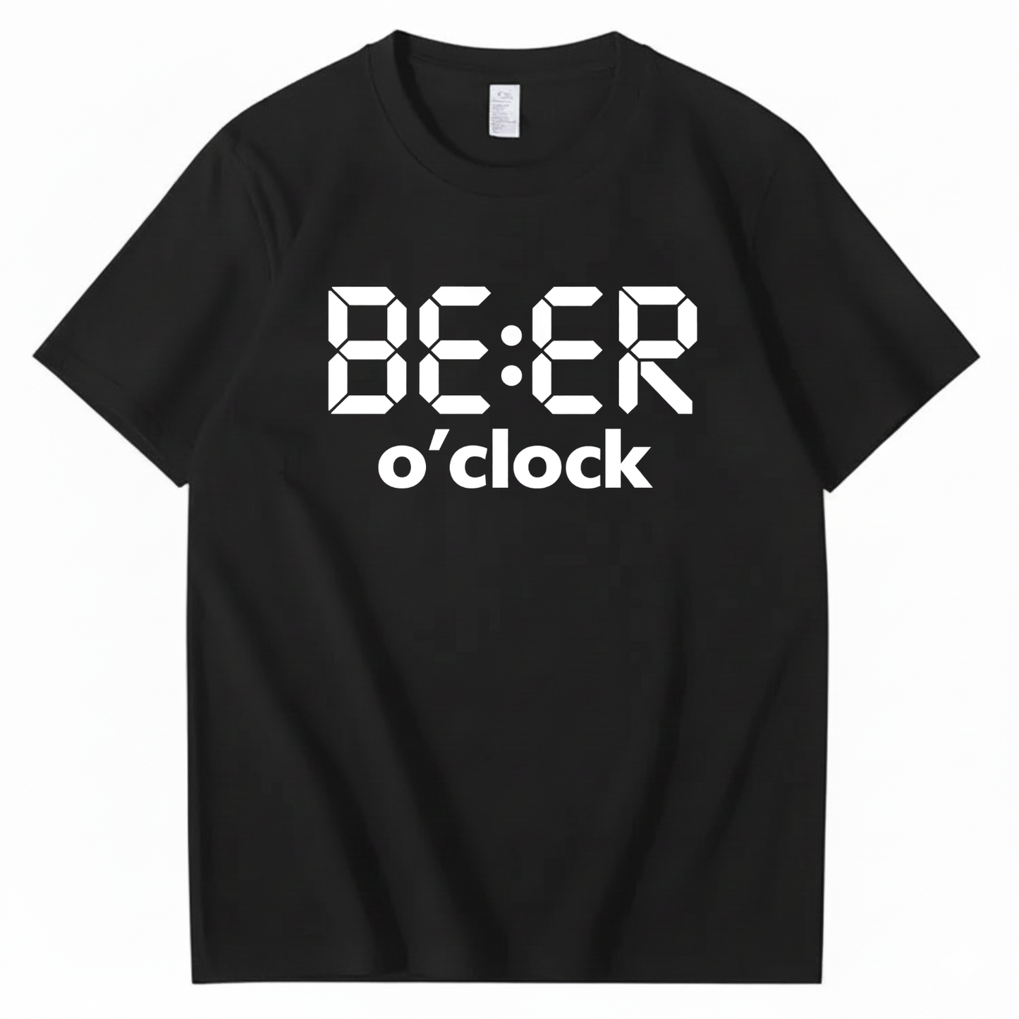 BEER O’CLOCK T-SHIRT (FRONT PRINT)