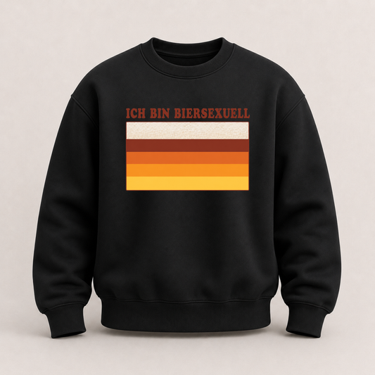 ICH BIN BIERSEXUELL SWEATSHIRT (FRONTPRINT)