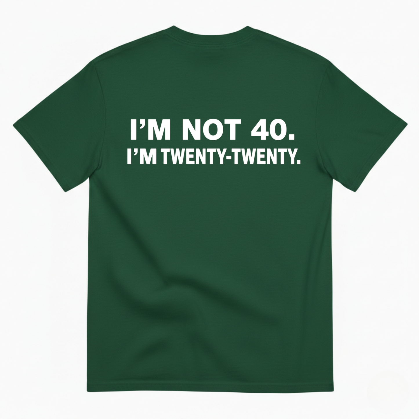 I'M NOT 40. I'M TWENTY - TWENTY T - SHIRT (BACK PRINT)