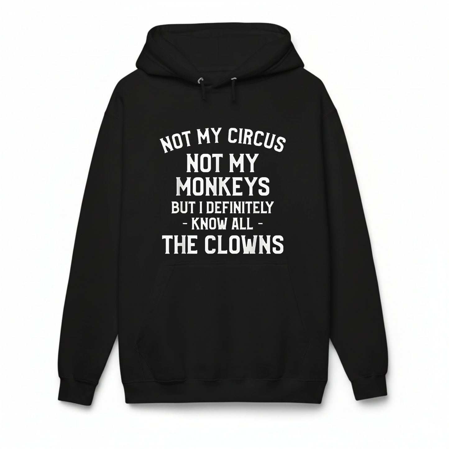 Not My Circus Not My Monkeys But I Definitely Know Nanny Hoodie (Front Print)