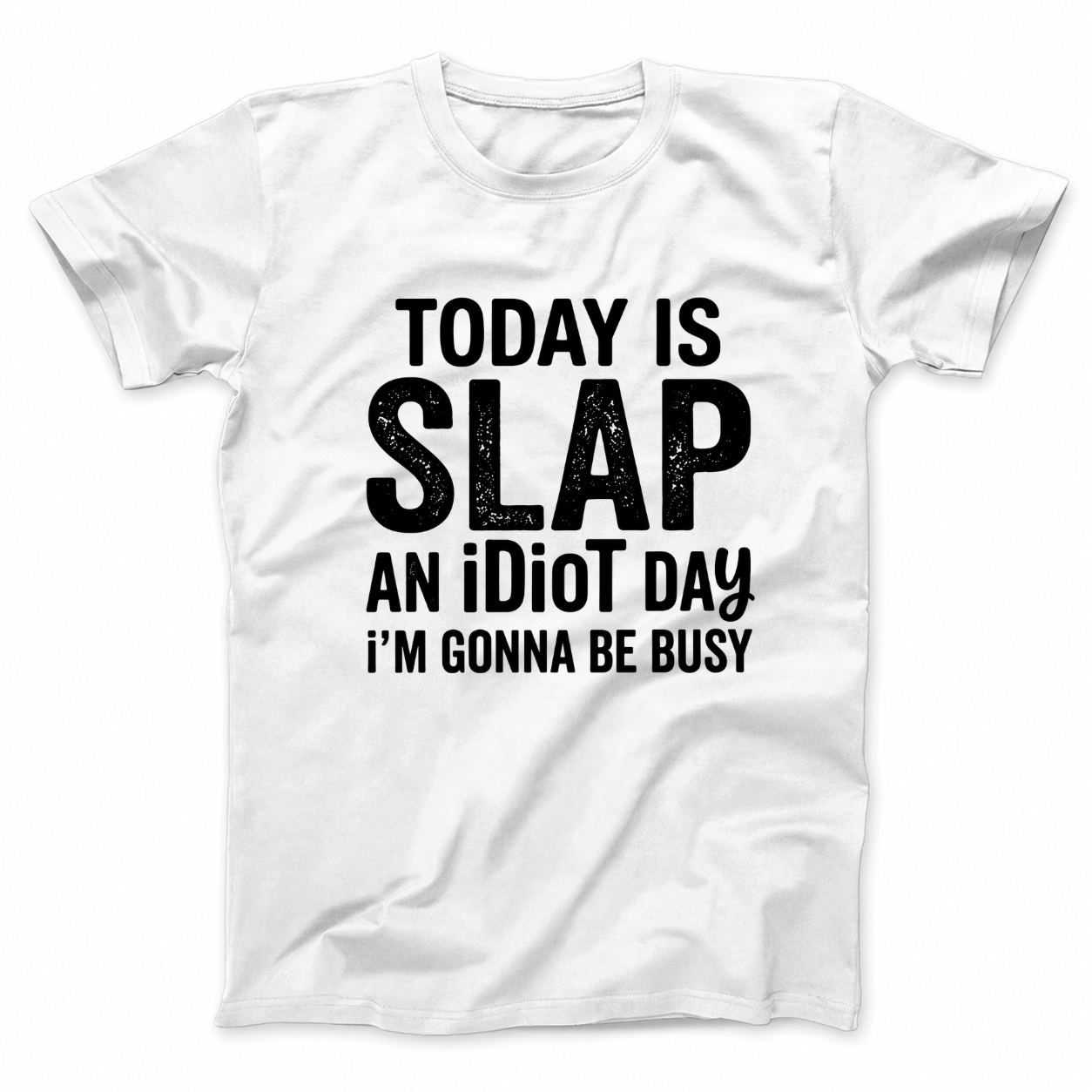 TODAY IS SLAP AN IDIOT DAY I'M GONNA BE BUSY T - SHIRT (FRONT PRINT)
