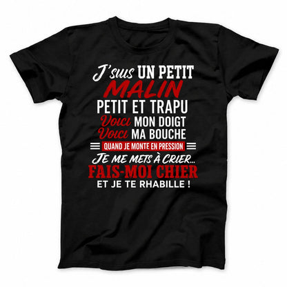 J’SUIS UN PETIT MALIN T-SHIRT (FRONT PRINT)