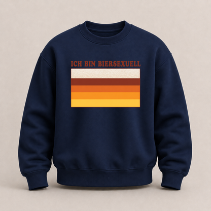 ICH BIN BIERSEXUELL SWEATSHIRT (FRONTPRINT)