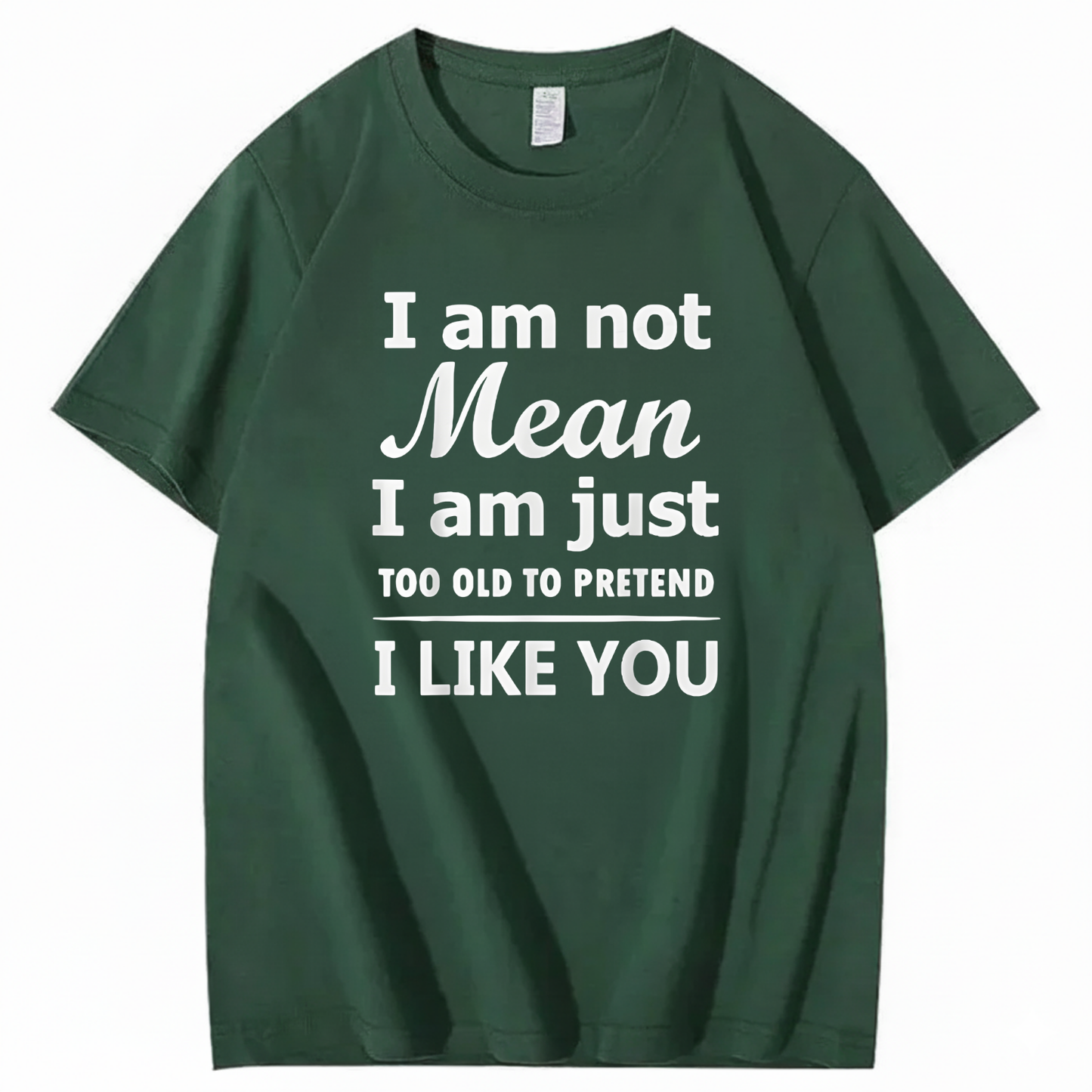 I am not Mean I am just TOO OLD TO PRETEND I LIKE YOU T-Shirt (Front Print)