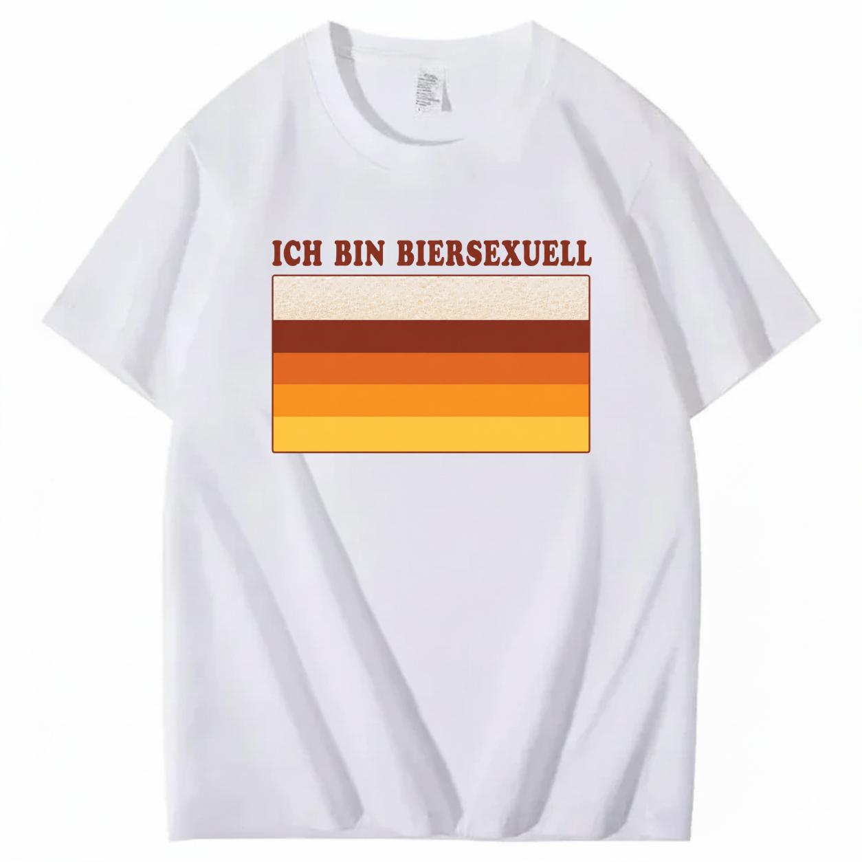 ICH BIN BIERSEXUELL T-SHIRT (FRONT PRINT)