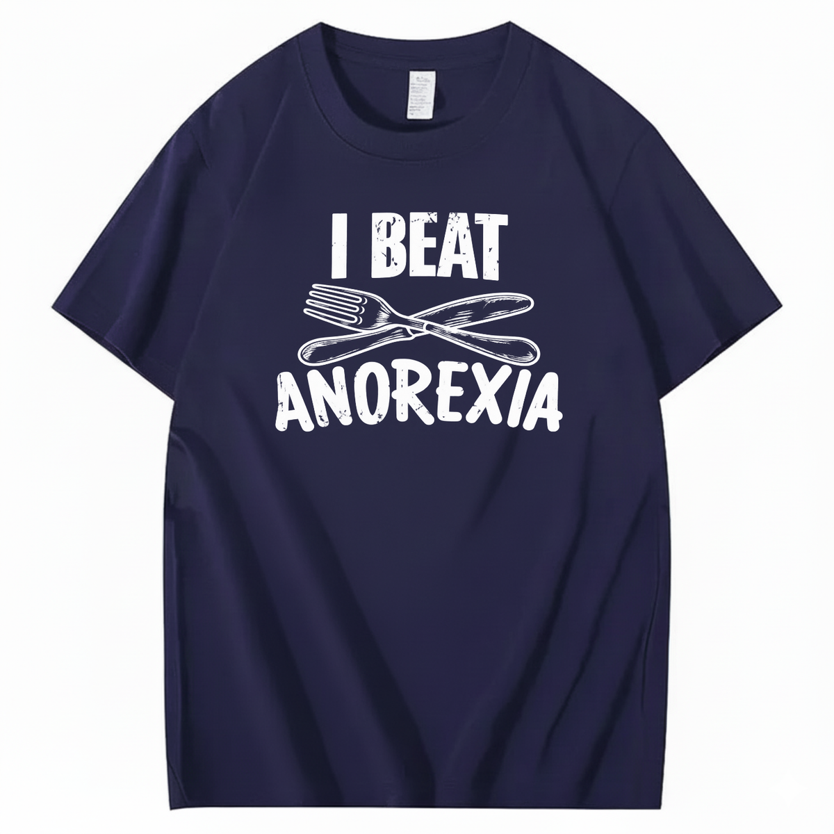 I BEAT ANOREXIA T-SHIRT (FRONT PRINT)