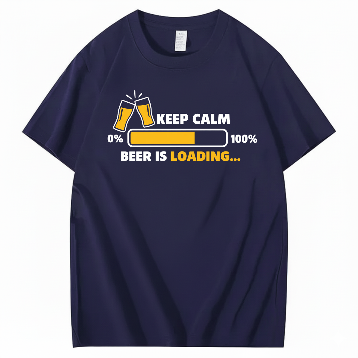 KEEP CALM BEER IS LOADING T-SHIRT (FRONT PRINT)