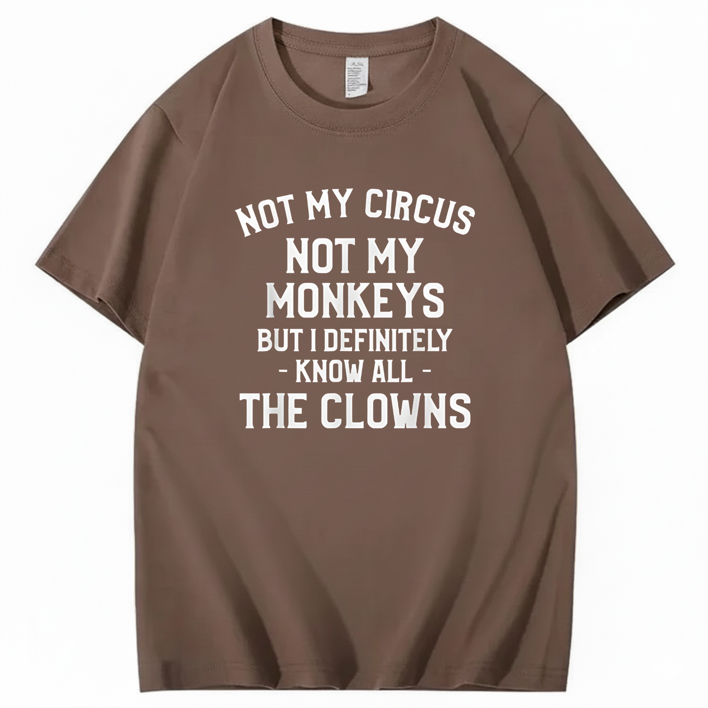 Not My Circus Not My Monkeys But I Definitely Know Nanny T-Shirt (Front Print)