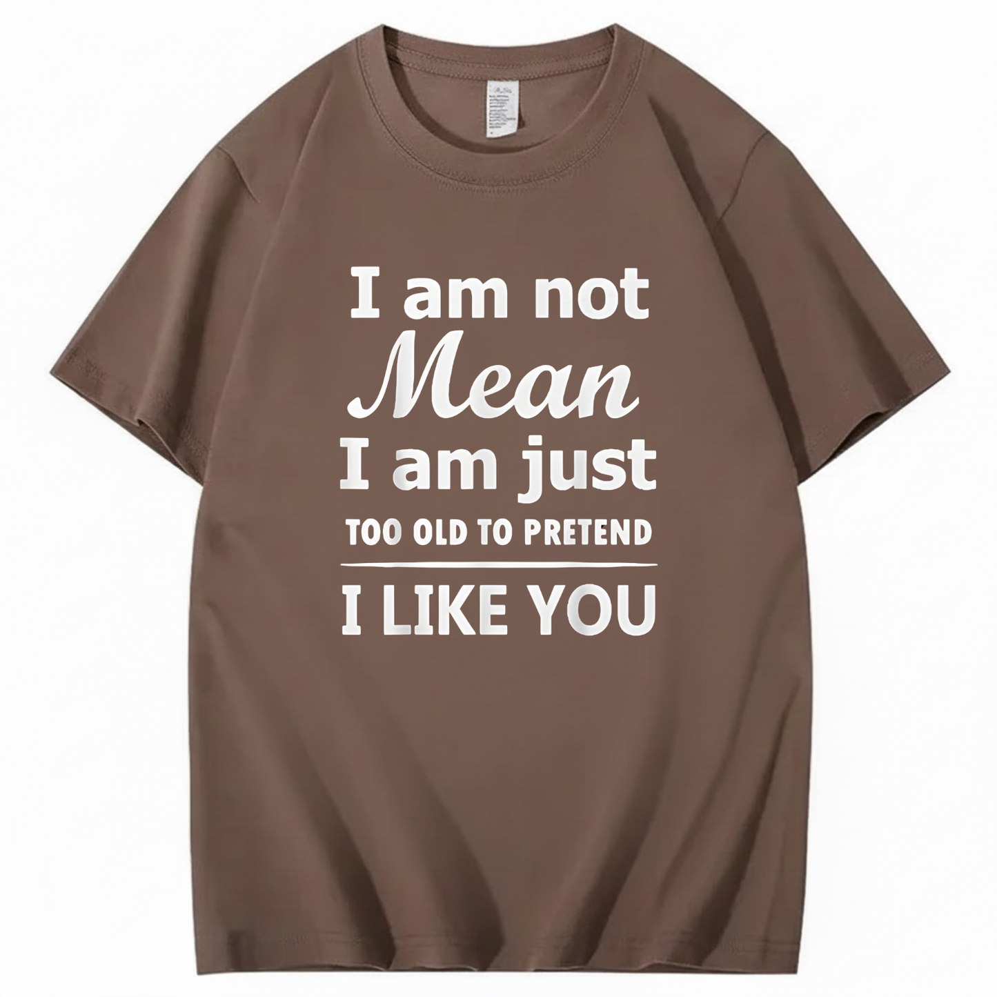 I am not Mean I am just TOO OLD TO PRETEND I LIKE YOU T-Shirt (Front Print)