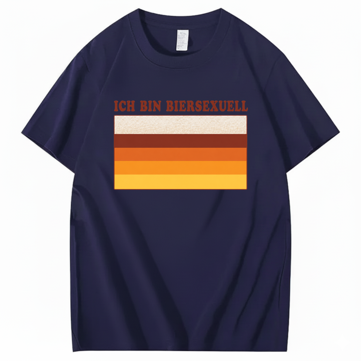 ICH BIN BIERSEXUELL T-SHIRT (FRONT PRINT)