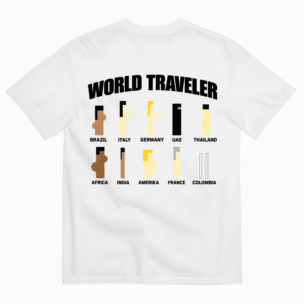 WORLD TRAVELER T-SHIRT (BACK PRINT)