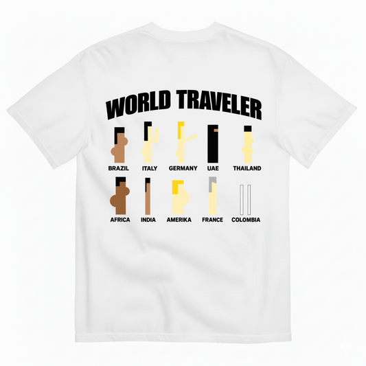WORLD TRAVELER T-SHIRT (BACK PRINT)