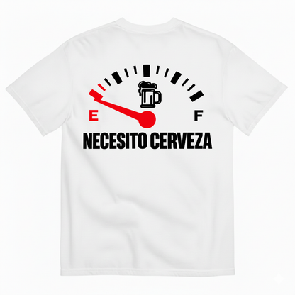 NECESITO CERVEZA T-SHIRT (BACK PRINT)