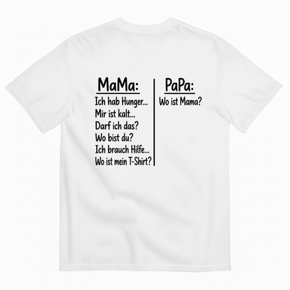 MAMA PAPA T-SHIRT (BACK PRINT)