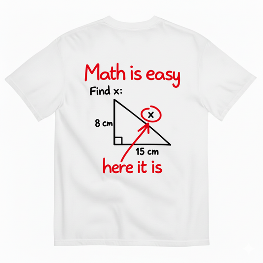MATH IS EASY T-SHIRT (BACK PRINT)