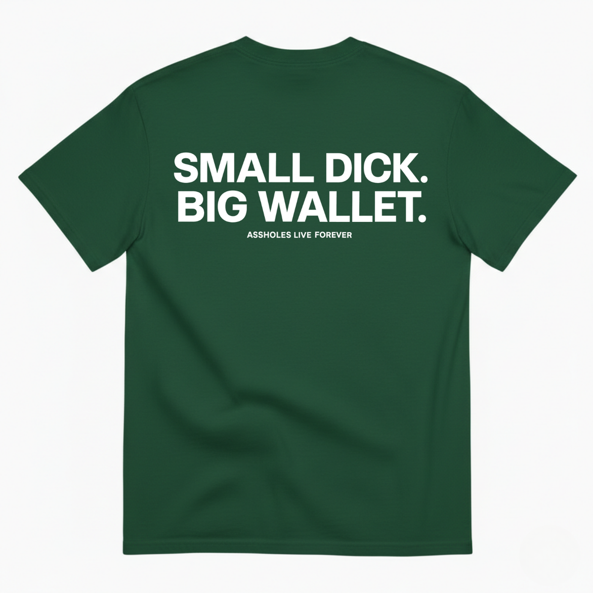 SMALL DICK. BIG WALLET T-SHIRT (BACK PRINT)