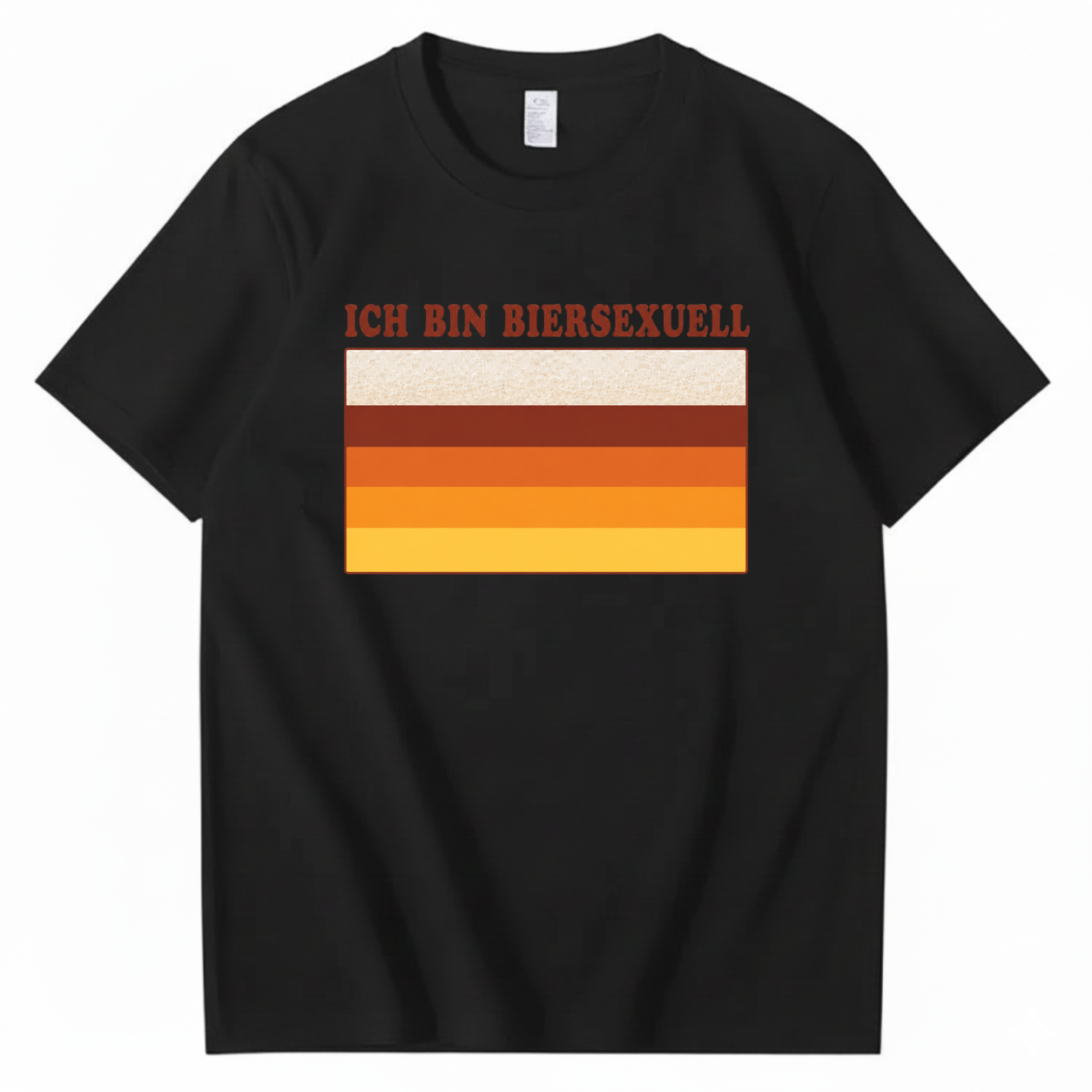 ICH BIN BIERSEXUELL T-SHIRT (FRONT PRINT)