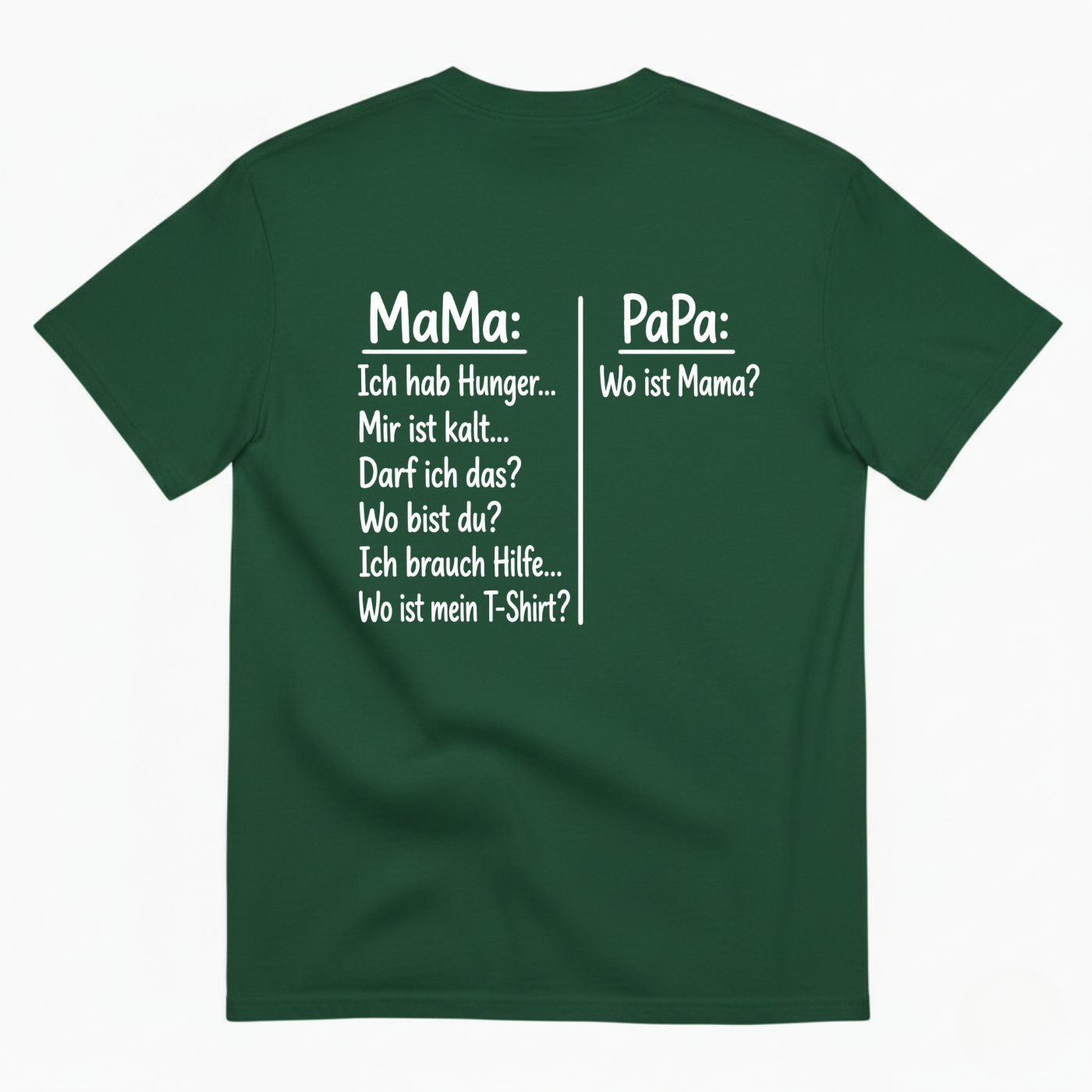 MAMA PAPA T-SHIRT (BACK PRINT)