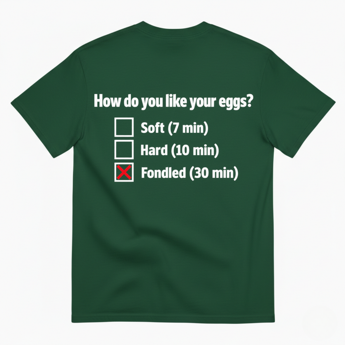 HOW DO YOU LIKE YOUR EGGS? T-SHIRT (BACK PRINT)