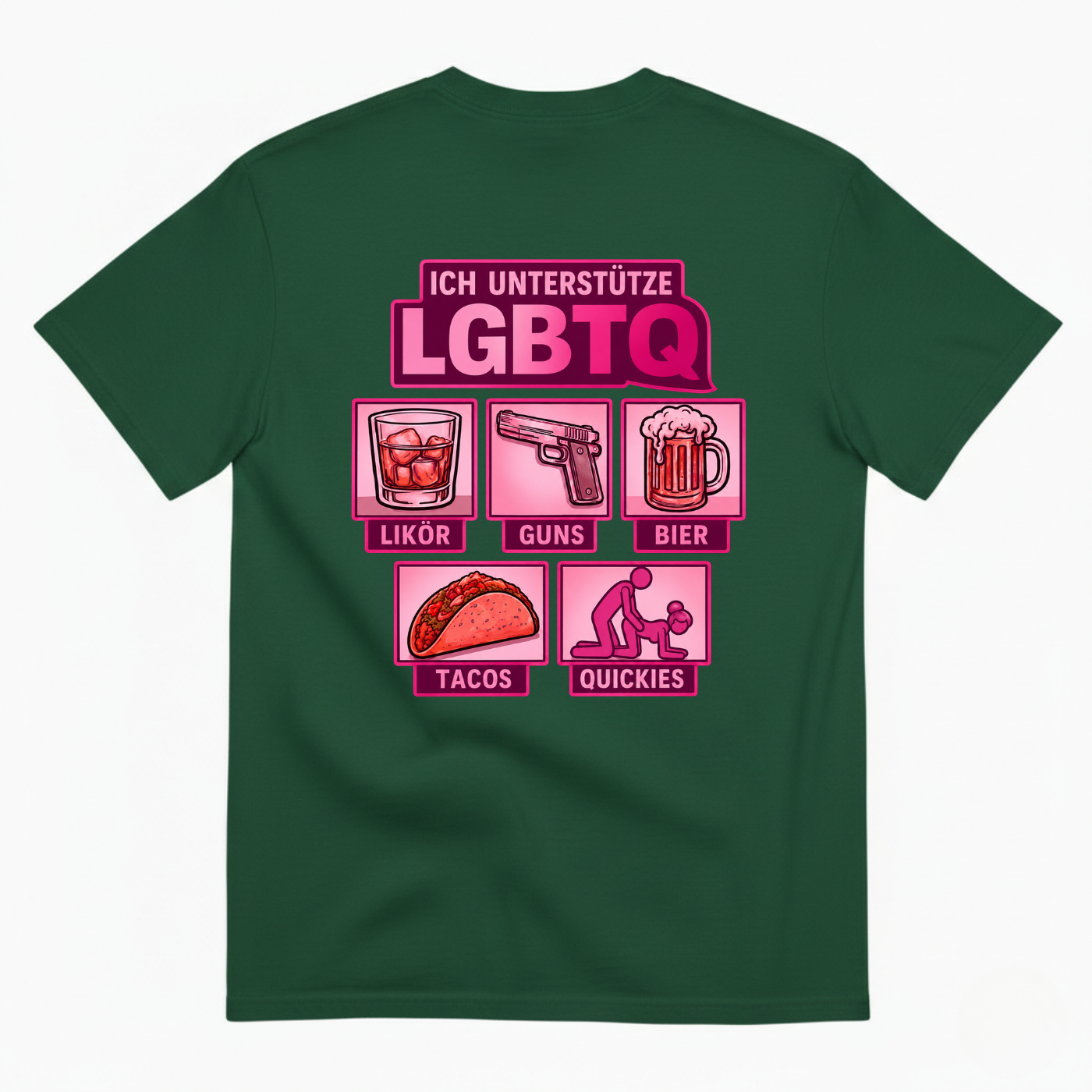 ICH UNTERSTÜTZE LGBTQ T-SHIRT (BACK PRINT)