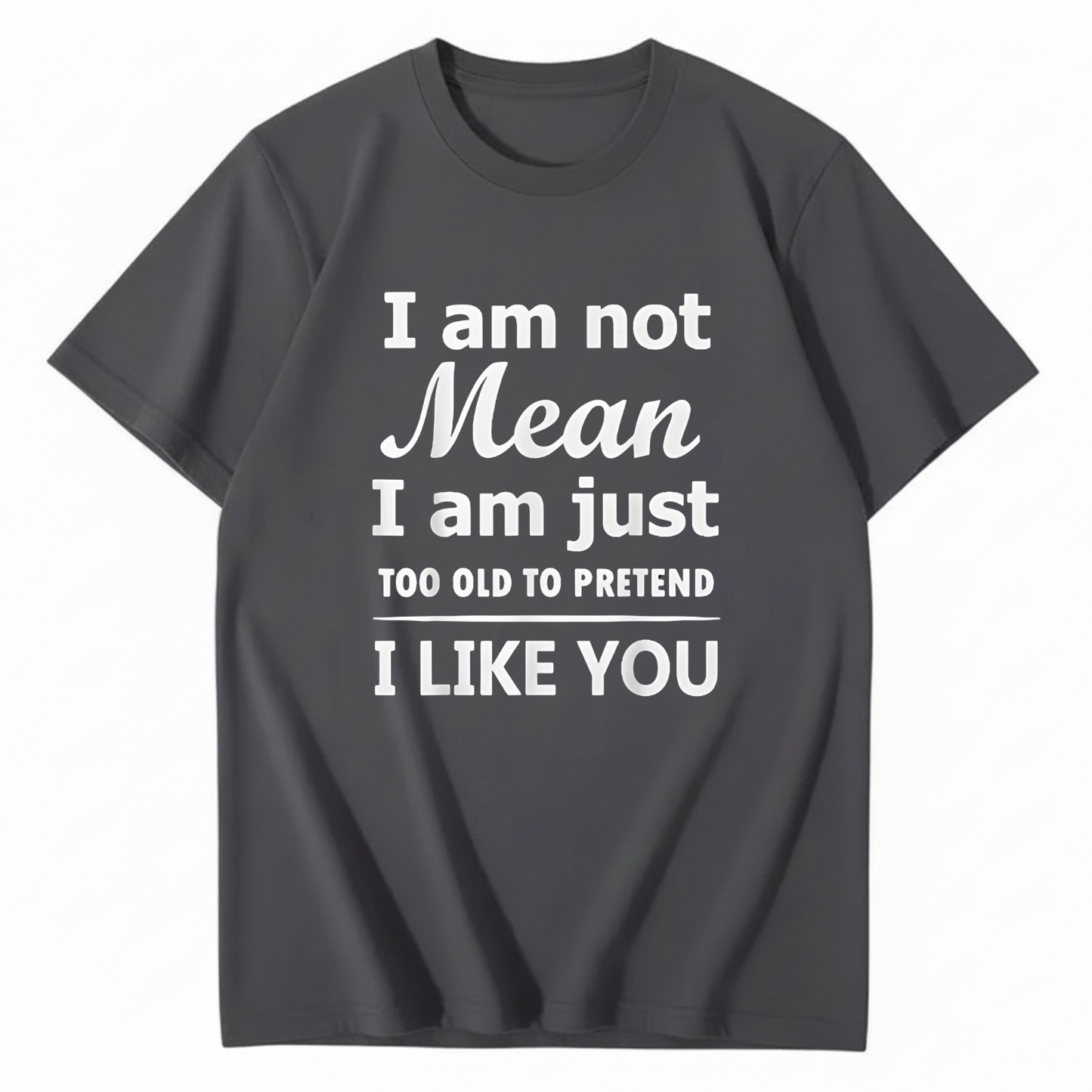 I am not Mean I am just TOO OLD TO PRETEND I LIKE YOU T-Shirt (Front Print)