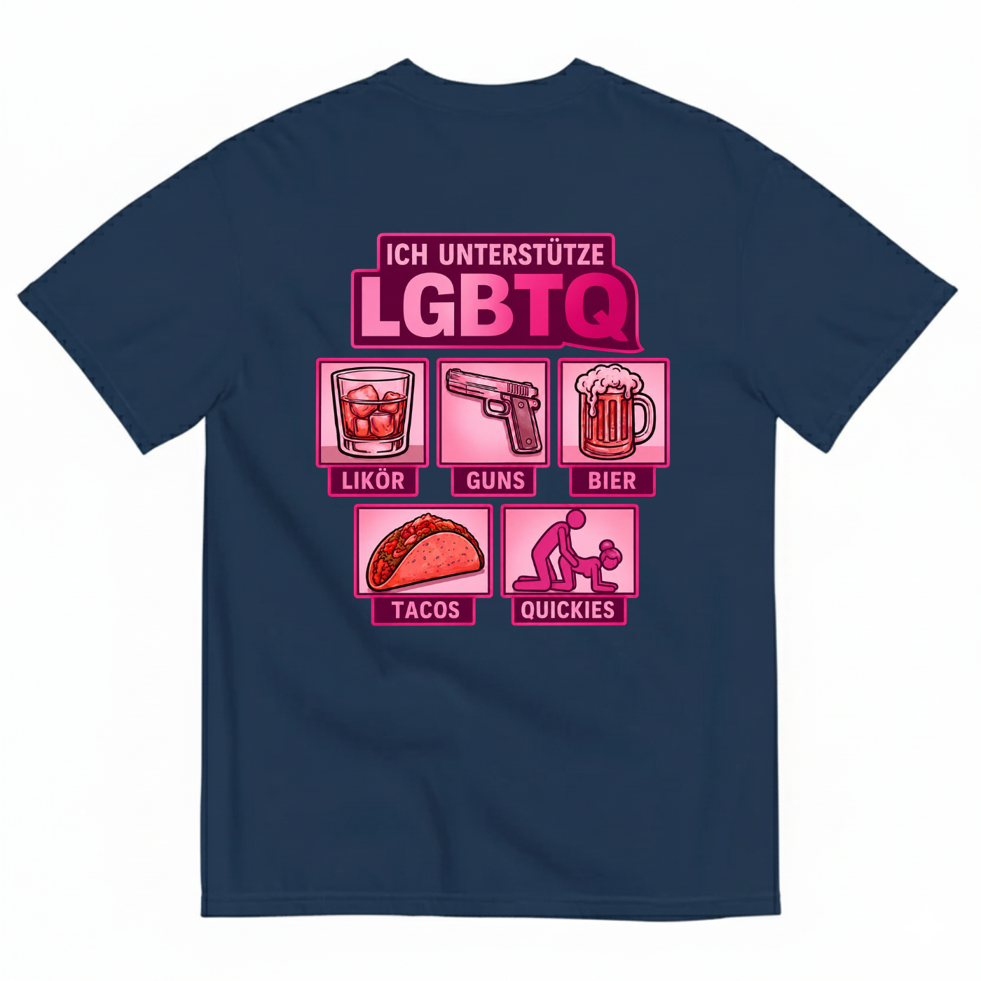 ICH UNTERSTÜTZE LGBTQ T-SHIRT (BACK PRINT)