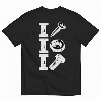 I SCREW / I NUT / I BOLT T-SHIRT (BACK PRINT)