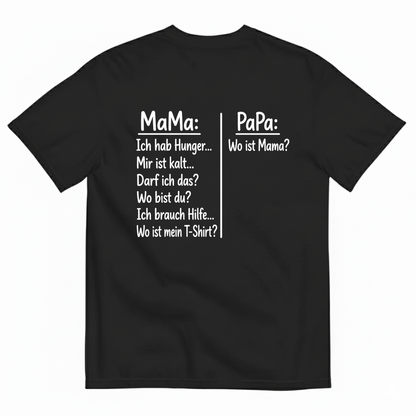 MAMA PAPA T-SHIRT (BACK PRINT)