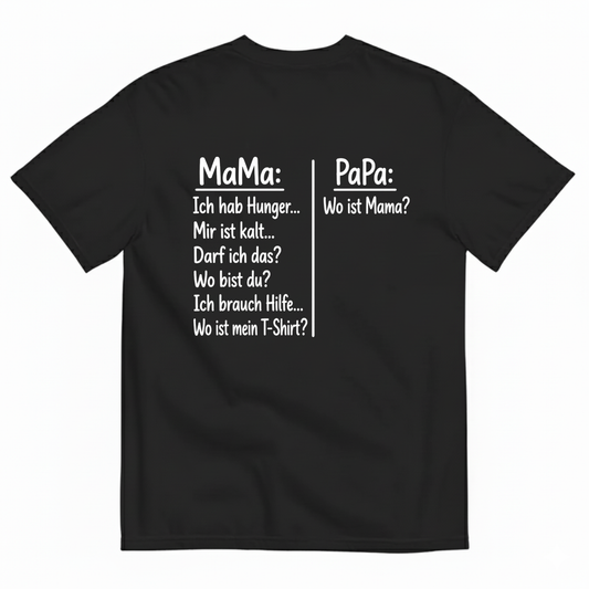 MAMA PAPA T-SHIRT (BACK PRINT)