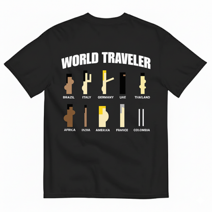 WORLD TRAVELER T-SHIRT (BACK PRINT)